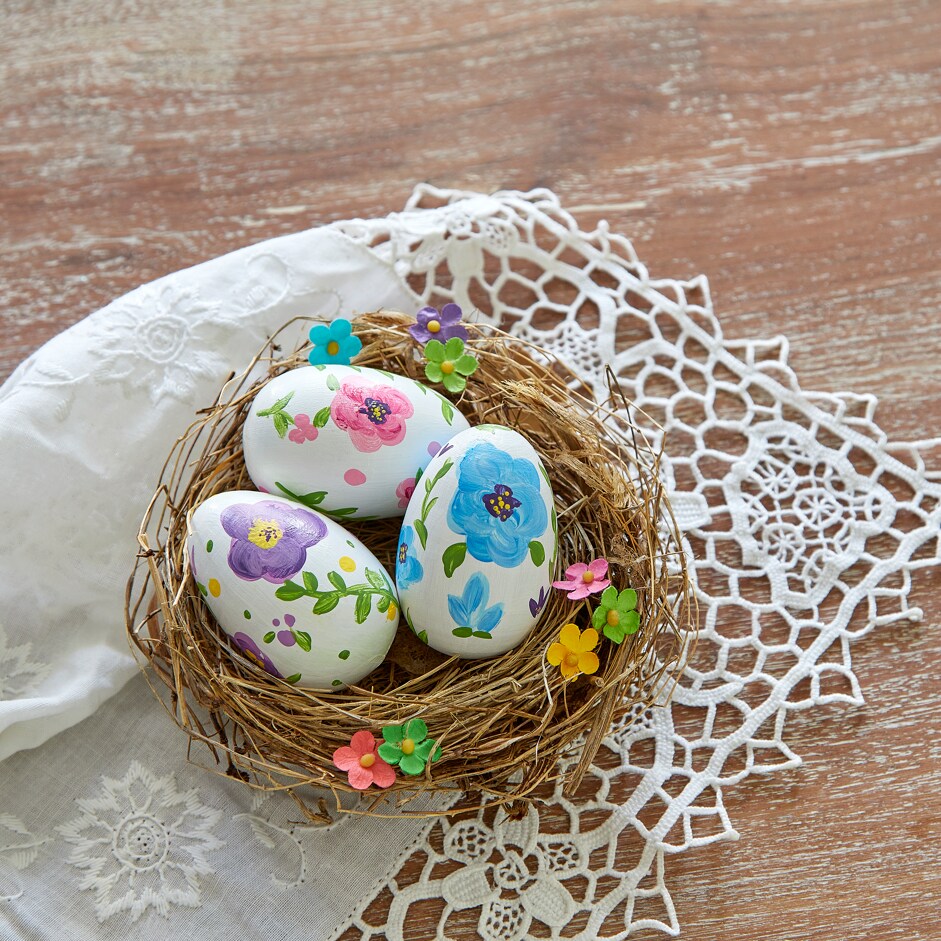 Sunday Makebreak: Painted Flower Eggs